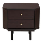 Load image into Gallery viewer, Baxton Studio Norwood Modern Transitional Two-Tone Black And Espresso Brown Finished Wood 2-Drawer End Table
