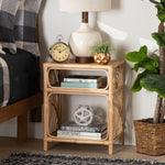 Load image into Gallery viewer, Baxton Studio Baara Modern Bohemian Natural Brown Rattan Nightstand
