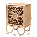 Load image into Gallery viewer, Baxton Studio Acelin Modern Bohemian Natural Brown Rattan Nightstand
