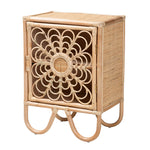 Load image into Gallery viewer, Baxton Studio Acelin Modern Bohemian Natural Brown Rattan Nightstand
