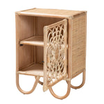 Load image into Gallery viewer, Baxton Studio Acelin Modern Bohemian Natural Brown Rattan Nightstand
