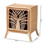 Load image into Gallery viewer, Baxton Studio Danna Modern Bohemian Natural Brown Rattan Nightstand
