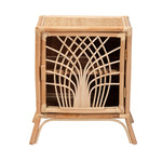 Load image into Gallery viewer, Baxton Studio Danna Modern Bohemian Natural Brown Rattan Nightstand
