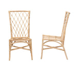 Load image into Gallery viewer, Baxton Studio Doria Modern Bohemian Natural Brown Rattan 2-Piece Dining Chair Set
