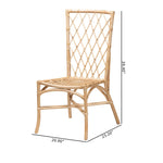 Load image into Gallery viewer, Baxton Studio Doria Modern Bohemian Natural Brown Rattan 2-Piece Dining Chair Set
