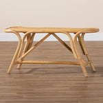 Load image into Gallery viewer, Baxton Studio Septa Modern Bohemian Natural Brown Rattan Accent Bench
