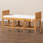 Load image into Gallery viewer, Baxton Studio Nairi Modern Bohemian Natural Brown Rattan Bench
