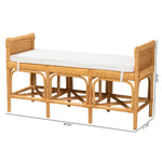 Load image into Gallery viewer, Baxton Studio Nairi Modern Bohemian Natural Brown Rattan Bench
