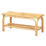 Load image into Gallery viewer, Baxton Studio Himari Modern Bohemian Natural Brown Rattan Accent Bench
