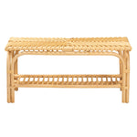 Load image into Gallery viewer, Baxton Studio Himari Modern Bohemian Natural Brown Rattan Accent Bench
