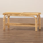 Load image into Gallery viewer, Baxton Studio Himari Modern Bohemian Natural Brown Rattan Accent Bench
