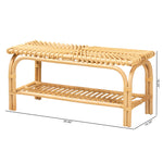 Load image into Gallery viewer, Baxton Studio Himari Modern Bohemian Natural Brown Rattan Accent Bench
