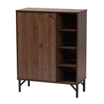 Load image into Gallery viewer, Baxton Studio Josette Mid-Century Modern Transitional Walnut Brown Finished Wood 1-Door Shoe Cabinet
