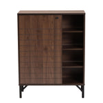 Load image into Gallery viewer, Baxton Studio Josette Mid-Century Modern Transitional Walnut Brown Finished Wood 1-Door Shoe Cabinet
