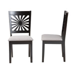 Load image into Gallery viewer, Baxton Studio Olympia Modern Grey Fabric And Espresso Brown Finished Wood 2-Piece Dining Chair Set
