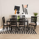 Load image into Gallery viewer, Baxton Studio Deanna Modern Beige Fabric And Dark Brown Finished Wood 7-Piece Dining Set
