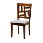 Load image into Gallery viewer, Baxton Studio Deanna Modern Grey Fabric And Walnut Brown Finished Wood 7-Piece Dining Set
