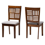 Load image into Gallery viewer, Baxton Studio Deanna Modern Grey Fabric And Walnut Brown Finished Wood 2-Piece Dining Chair Set
