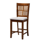 Load image into Gallery viewer, Baxton Studio Deanna Modern Grey Fabric And Walnut Brown Finished Wood 5-Piece Pub Set
