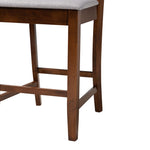 Load image into Gallery viewer, Baxton Studio Deanna Modern Grey Fabric And Walnut Brown Finished Wood 5-Piece Pub Set
