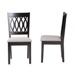 Load image into Gallery viewer, Baxton Studio Florencia Modern Grey Fabric And Espresso Brown Finished Wood 2-Piece Dining Chair Set
