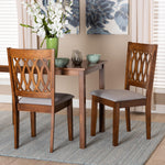 Load image into Gallery viewer, Baxton Studio Florencia Modern Grey Fabric And Walnut Brown Finished Wood 2-Piece Dining Chair Set
