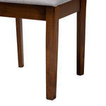 Load image into Gallery viewer, Baxton Studio Abigail Modern Grey Fabric And Walnut Brown Finished Wood 5-Piece Dining Set
