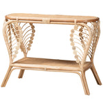 Load image into Gallery viewer, Baxton Studio Bastet Modern Bohemian Natural Brown Rattan 2-Tier Console Table
