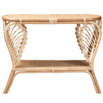 Load image into Gallery viewer, Baxton Studio Bastet Modern Bohemian Natural Brown Rattan 2-Tier Console Table
