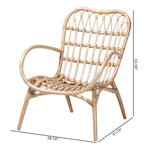 Load image into Gallery viewer, Baxton Studio Bajo Modern Bohemian Natural Brown Rattan Arm Chair
