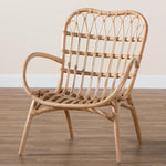 Load image into Gallery viewer, Baxton Studio Bajo Modern Bohemian Natural Brown Rattan Arm Chair
