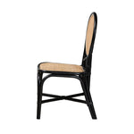 Load image into Gallery viewer, Baxton Studio Ayana Mid-Century Modern Two-Tone Black And Natural Brown Rattan Dining Chair
