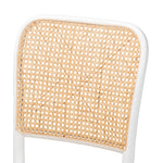 Load image into Gallery viewer, Baxton Studio Neah Japandi White Wood And Natural Rattan 2-Piece Dining Chair Set
