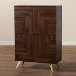 Load image into Gallery viewer, Baxton Studio Graceland Mid-Century Modern Transitional Walnut Brown Finished Wood Shoe Cabinet
