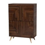 Load image into Gallery viewer, Baxton Studio Graceland Mid-Century Modern Transitional Walnut Brown Finished Wood Shoe Cabinet
