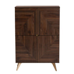 Load image into Gallery viewer, Baxton Studio Graceland Mid-Century Modern Transitional Walnut Brown Finished Wood Shoe Cabinet
