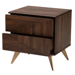 Load image into Gallery viewer, Baxton Studio Graceland Mid-Century Modern Transitional Walnut Brown Finished Wood 2-Drawer Nightstand
