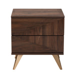 Load image into Gallery viewer, Baxton Studio Graceland Mid-Century Modern Transitional Walnut Brown Finished Wood 2-Drawer Nightstand
