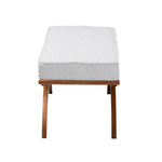 Load image into Gallery viewer, Baxton Studio Orella Japandi Light Grey Boucle Fabric And Walnut Brown Finished Wood Bench
