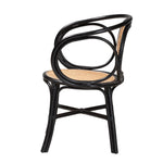 Load image into Gallery viewer, Baxton Studio Palesa Modern Bohemian Two-Tone Black And Natural Brown Rattan Dining Chair
