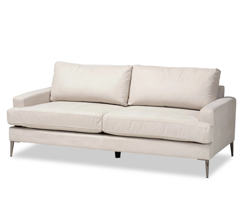 Baxton Studio Davidson Modern and Contemporary Fabric Upholstered Sofa