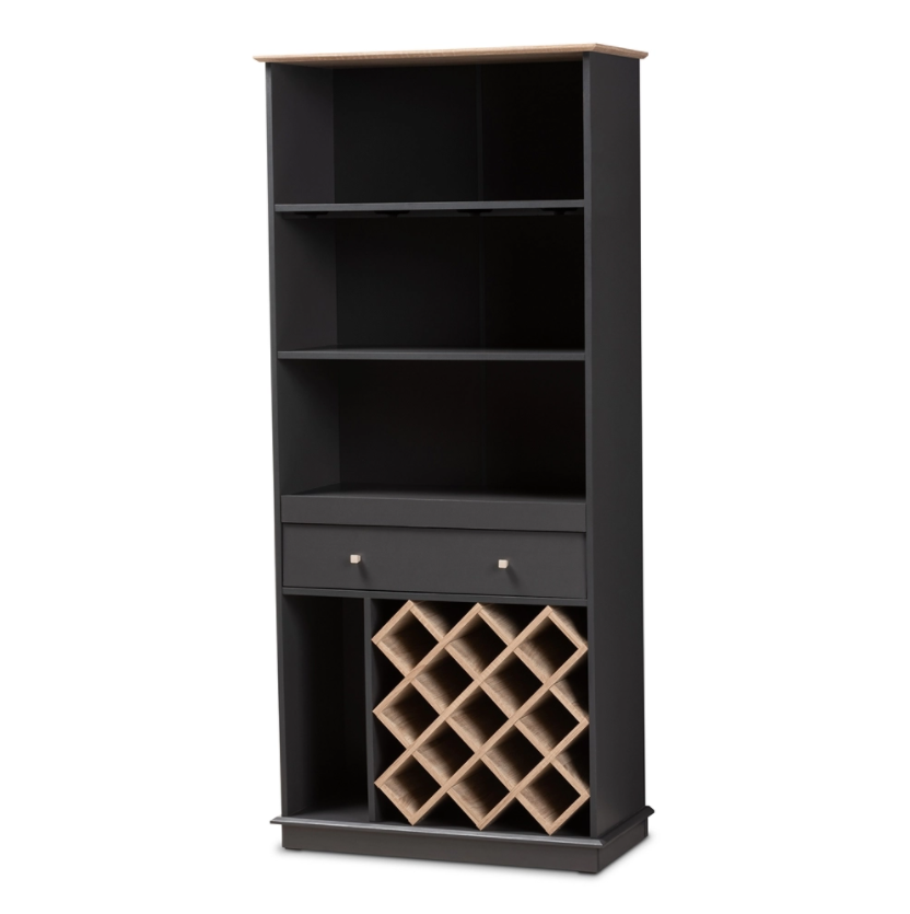 Baxton Studio Mattia Modern and Contemporary Finished Wood Wine Cabinet