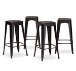 Load image into Gallery viewer, Baxton Studio Horton Modern and Contemporary Industrial Finished Metal 4-Piece Stackable Bar Stool Set
