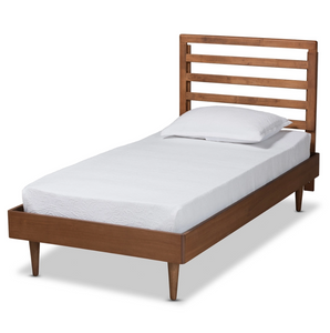 Baxton Studio Ryo Mid-Century Modern Transitional Finished Wood Platform Bed