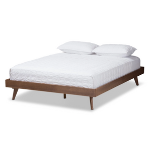 Baxton Studio Jacob Mid-Century Modern Finished Solid Wood Bed Frame