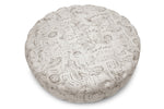 Load image into Gallery viewer, Baxton Studio Cardiff Beige Script Print Modern Tufted Ottoman
