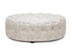 Load image into Gallery viewer, BAXTON STUDIO CARDIFF BEIGE SCRIPT PRINT MODERN TUFTED OTTOMAN
