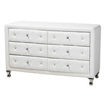 Load image into Gallery viewer, Baxton Studio Luminescence Wood Contemporary White Upholstered Dresser
