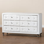 Load image into Gallery viewer, Baxton Studio Luminescence Wood Contemporary White Upholstered Dresser
