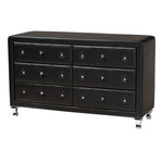 Load image into Gallery viewer, Baxton Studio Luminescence Wood Contemporary Black Upholstered Dresser
